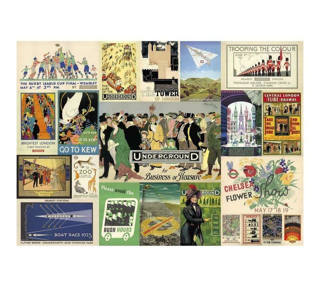 Gibsons TFL Heritage Posters 1000 Piece Jigsaw Puzzle